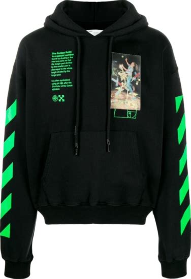 off white hoodie black green